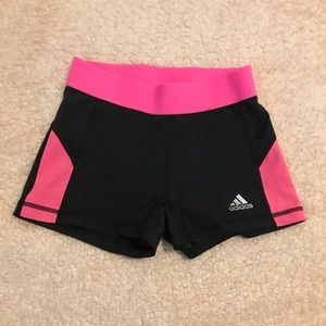 Pink & Black Adidas Compression Shorts